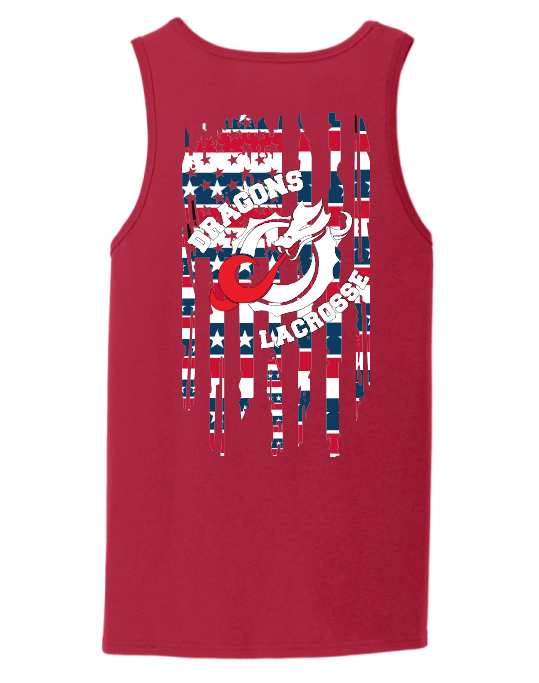 Allentown Dragons Lacrosse Tank Top with Back Print- Unisex/Ladies Available