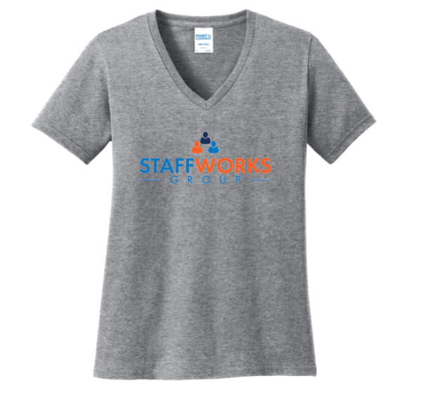 Staffworks Women's Core Cotton V-Neck Tee
