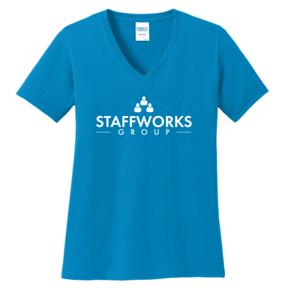 Staffworks Women's Core Cotton V-Neck Tee