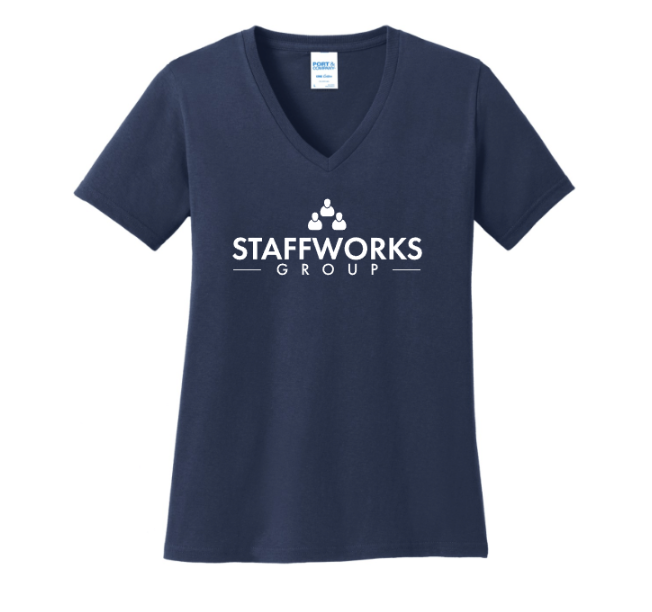 Staffworks Women's Core Cotton V-Neck Tee