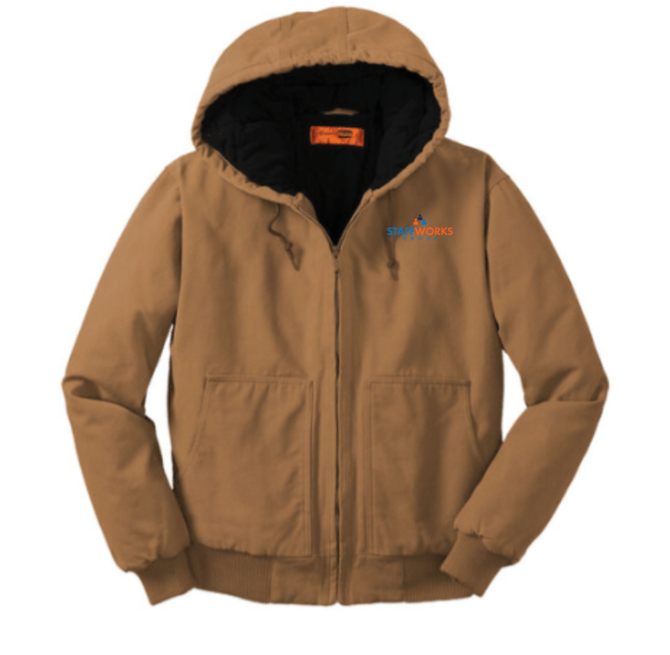 Staffworks CornerStone® Washed Duck Cloth Insulated Hooded Work Jacket