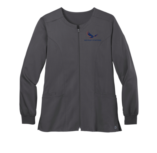 Nicolet Staffing Wink® Women’s Premiere Flex™ Full-Zip Scrub Jacket