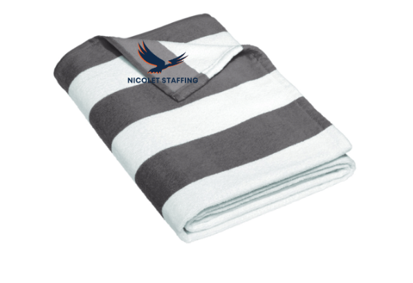 Nicolet Staffing Cabana Stripe Beach Towel