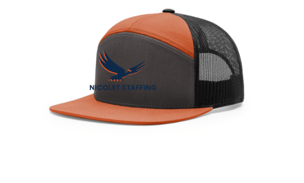 Nicolet Staffing Richardson 7-Panel Trucker-Printed Logo