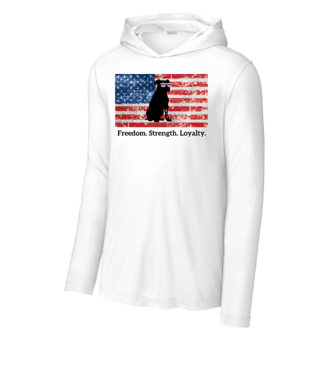 817 Pittie Freedom Strength Loyalty Sun Long Sleeve with Hood