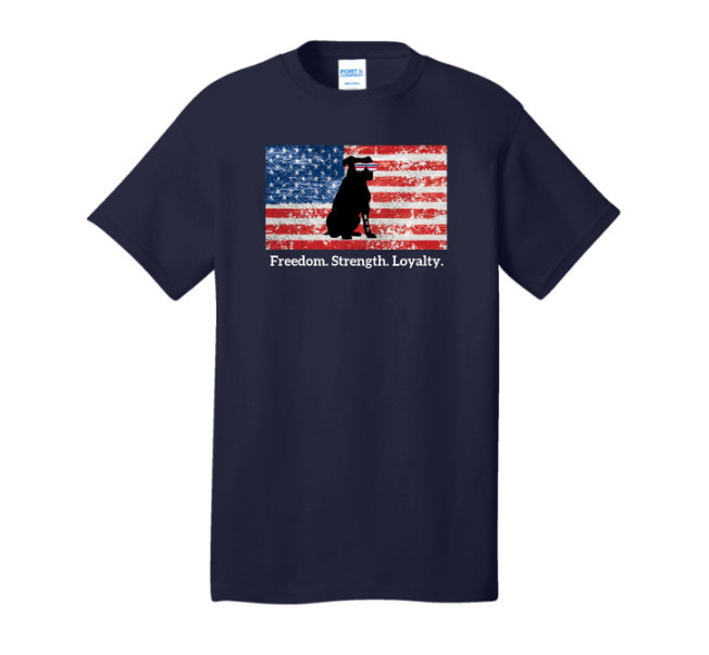817 Pittie Freedom Strength Loyalty Short Sleeve Tee-Available in Cotton or Performance