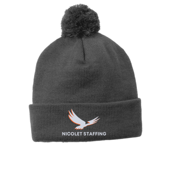 Nicolet Staffing Pom Pom Beanie