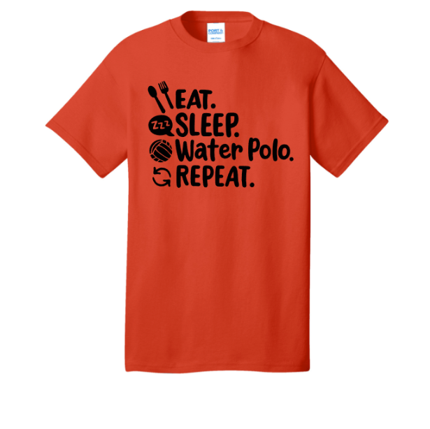 Eat Sleep Water Polo Repeat Cotton Tee