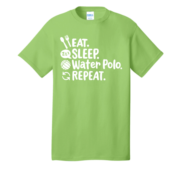 Eat Sleep Water Polo Repeat Cotton Tee