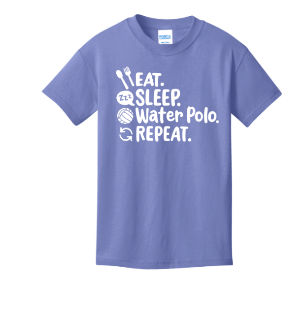 Eat Sleep Water Polo Repeat Cotton Tee