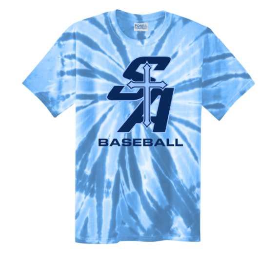 St. A's Baseball Tie Dye Short Sleeve Tee