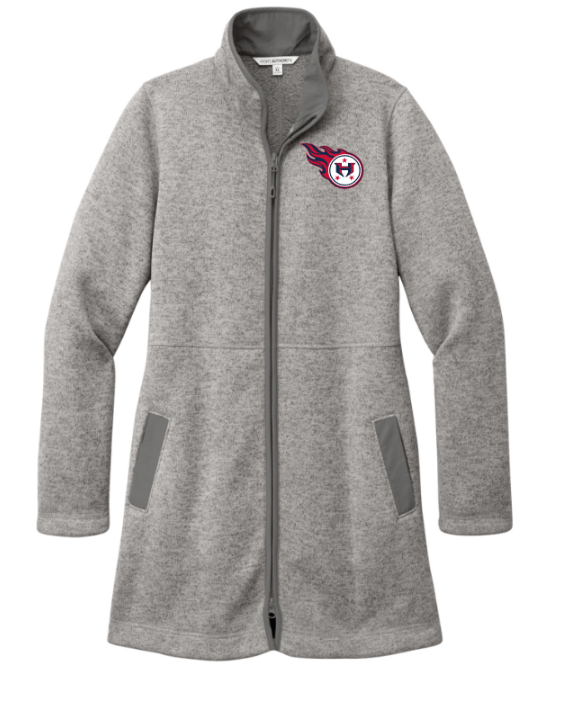 Hamilton Revolution Football Women's Arc Sweater Fleece Long Jacket
