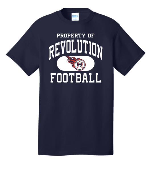 Hamilton Revolution Football Property Cotton Short Sleeve or Long Sleeve