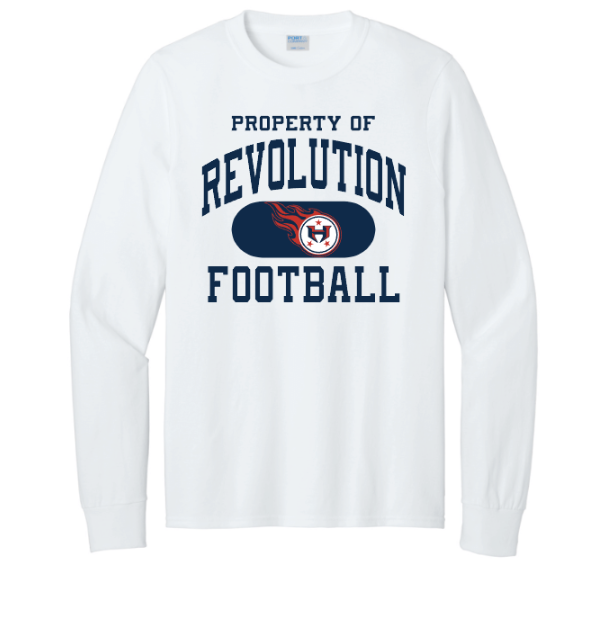 Hamilton Revolution Football Property Cotton Short Sleeve or Long Sleeve