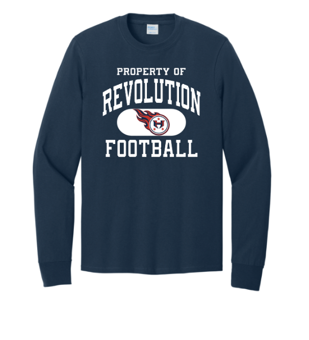 Hamilton Revolution Football Property Cotton Short Sleeve or Long Sleeve