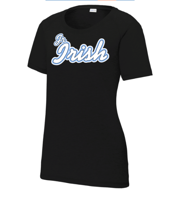 Jr. Irish Ladies Tri-Blend Wicking Scoop Neck Raglan Tee