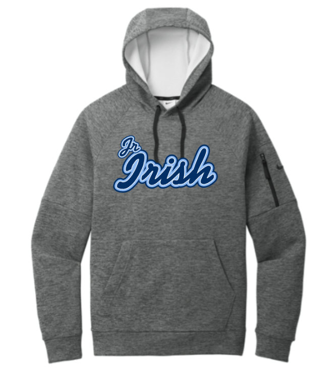 Jr. Irish Football Nike Therma-FIT Pocket Pullover Fleece Hoodie