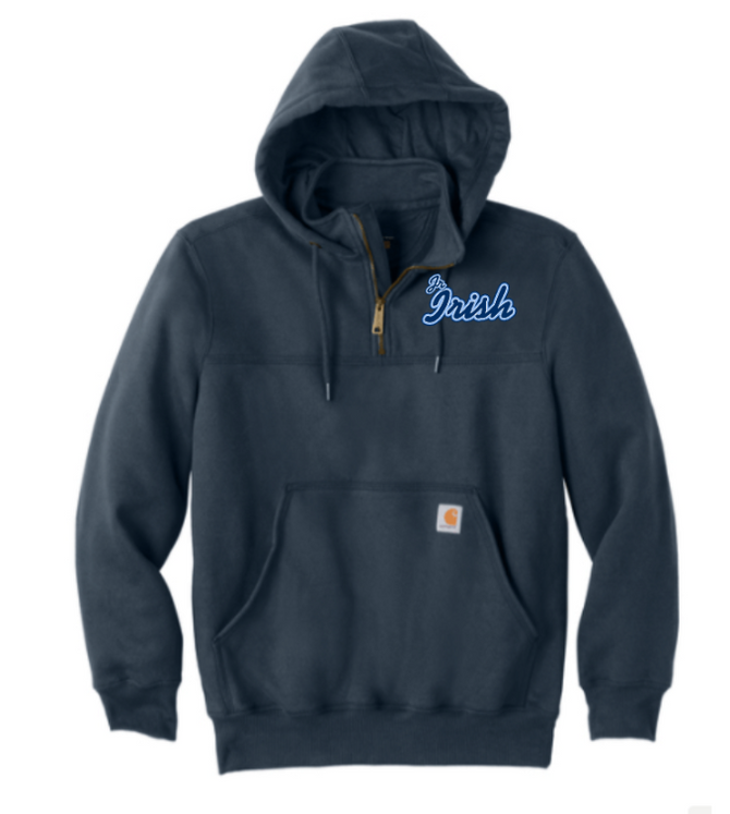 Jr. Irish Football Carhartt® Rain Defender® Paxton Heavyweight Hooded Zip Mock Sweatshirt