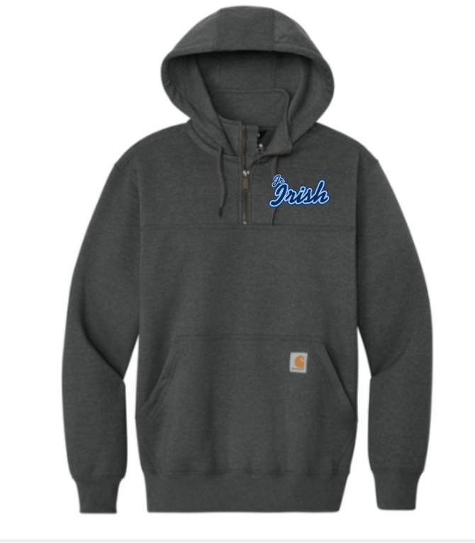 Jr. Irish Football Carhartt® Rain Defender® Paxton Heavyweight Hooded Zip Mock Sweatshirt