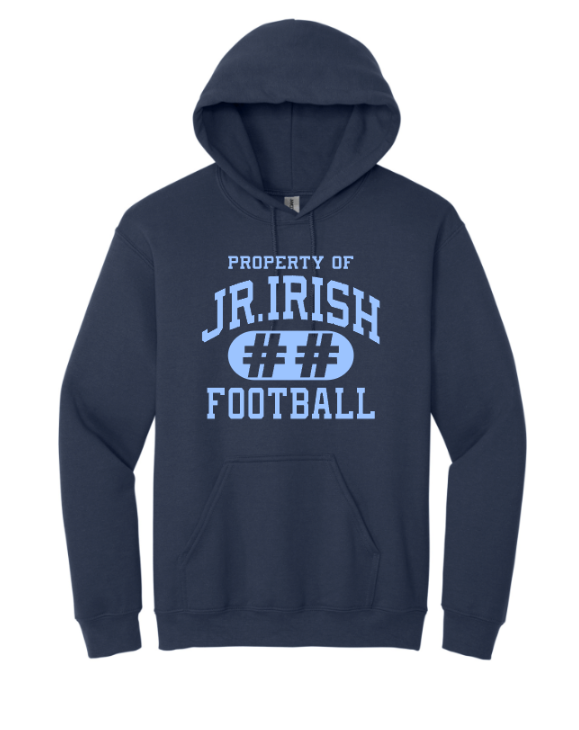 Jr. Irish Football Property Logo with Number Included