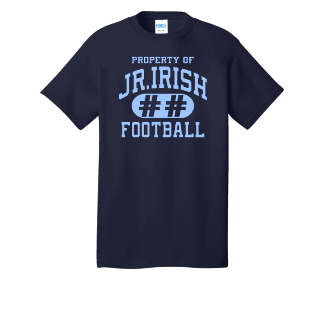 Jr. Irish Football Property Logo with Number Included