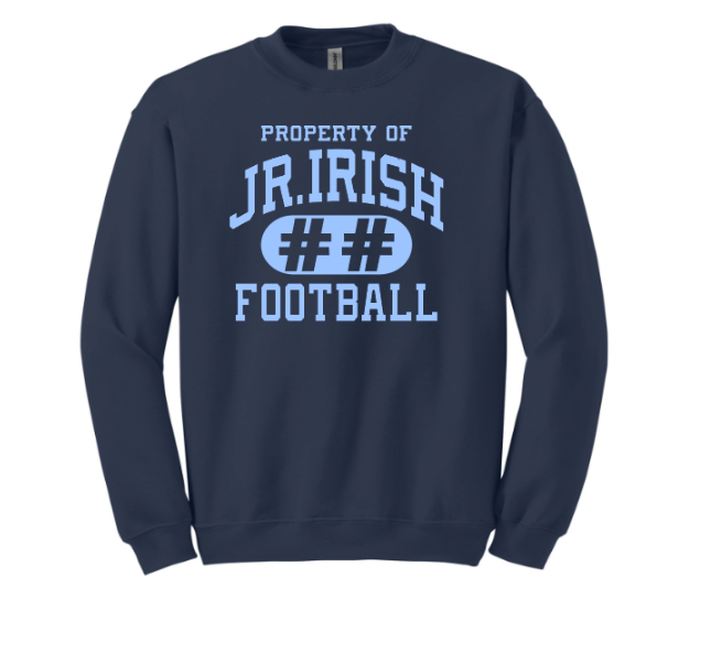 Jr. Irish Football Property Logo with Number Included