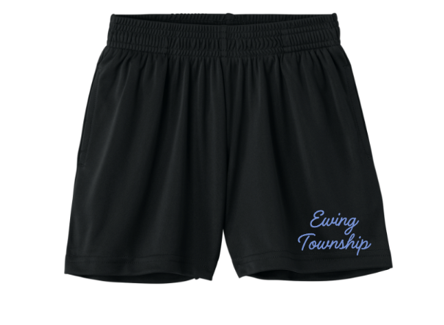 Ewing Township Performance Shorts with Pockets- Youth 5in or Adult 7in