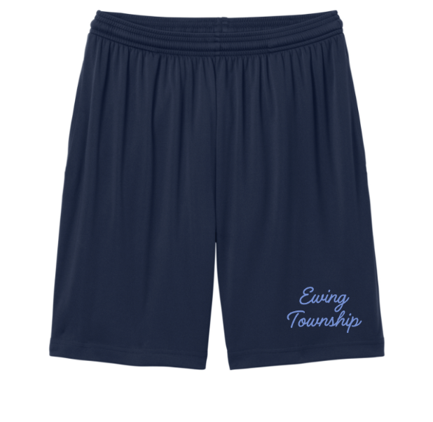 Ewing Township Performance Shorts with Pockets- Youth 5in or Adult 7in