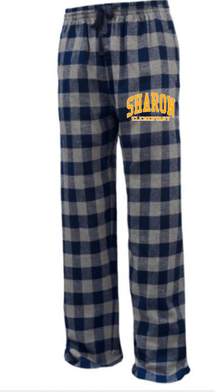 Sharon School Flannel Pants Arch Logo