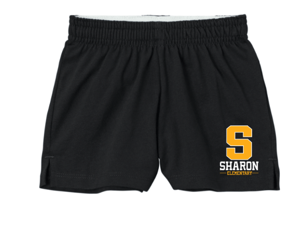 Sharon School Jersey Knit Shorts- S Logo