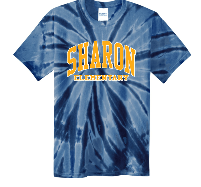 Sharon School Arch Logo Tie Dye Tee