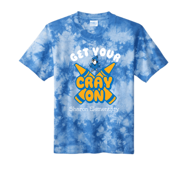 Sharon School Crystal Tie Dye- Get your Crayon On