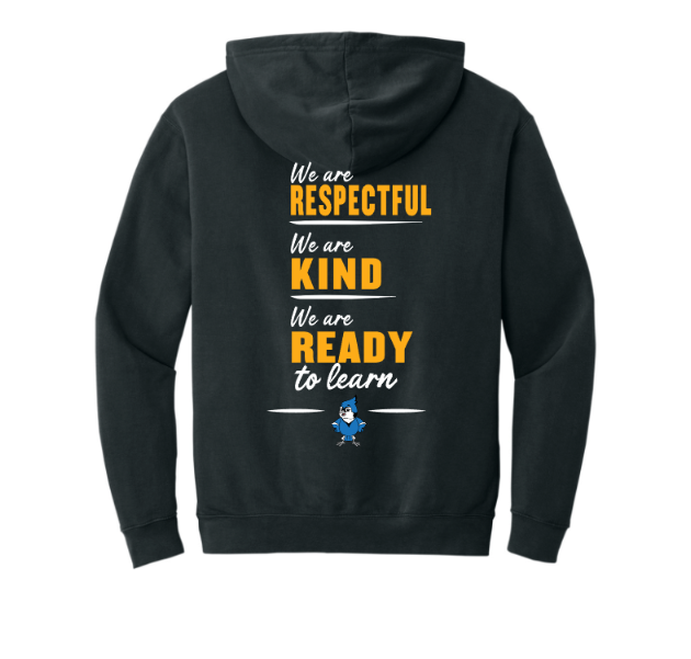 Sharon School Comfort Colors Lightweight Hoodie with School Slogan