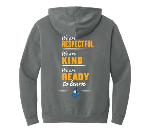 Sharon School Comfort Colors Lightweight Hoodie with School Slogan