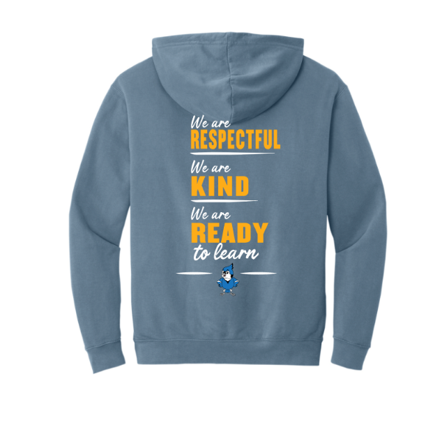 Sharon School Comfort Colors Lightweight Hoodie with School Slogan