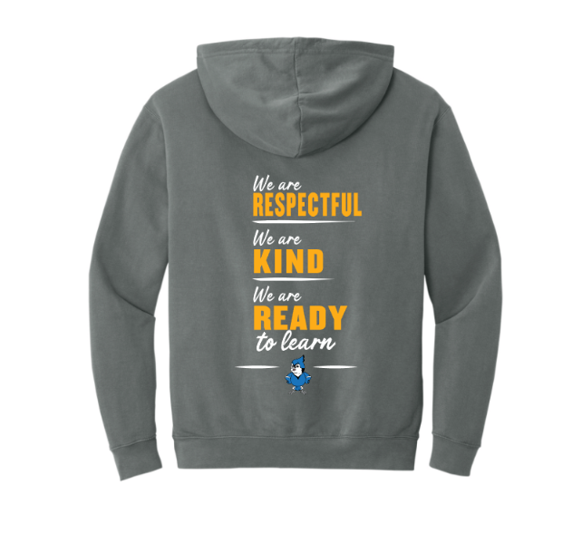 Sharon School Comfort Colors Lightweight Hoodie with School Slogan