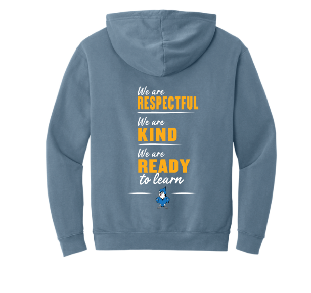Sharon School Comfort Colors Lightweight Hoodie with School Slogan