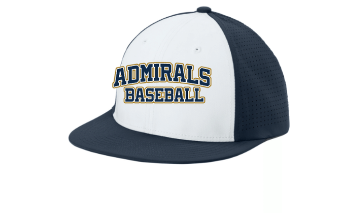 Admirals Baseball  Pro-Cut Stretch-Tek Cap-Printed Logo