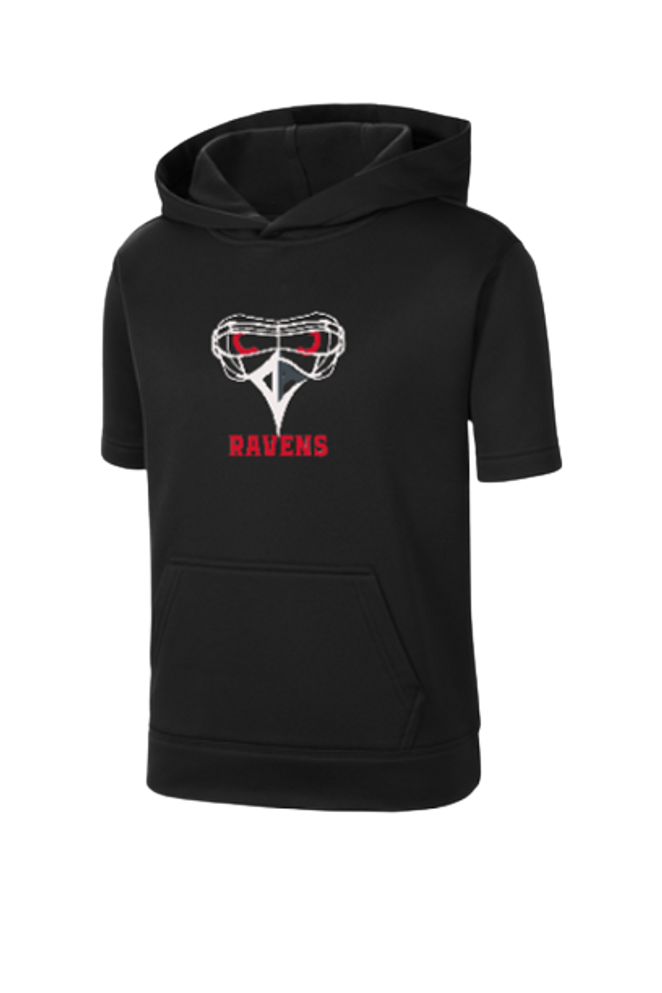 Robbinsville Lacrosse -  Fleece Short Sleeve Hooded Pullover