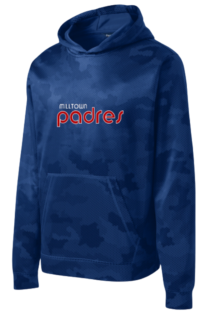 Milltown Padres Sport-Wick® Youth  CamoHex Fleece Hooded Pullover
