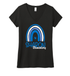 Sharon School Women's Perfect V Neck Tee-Rainbow Logo