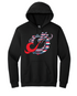 Allentown Dragons Lacrosse American Flag Hoodie with Back Print