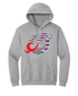 Allentown Dragons Lacrosse American Flag Hoodie with Back Print