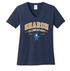 Sharon School Women's V-Neck Tee with School Slogan Back Print