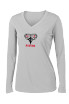 Robbinsville Lacrosse Ravens Girl Ladies Long Sleeve PosiCharge® Competitor™ V-Neck Tee