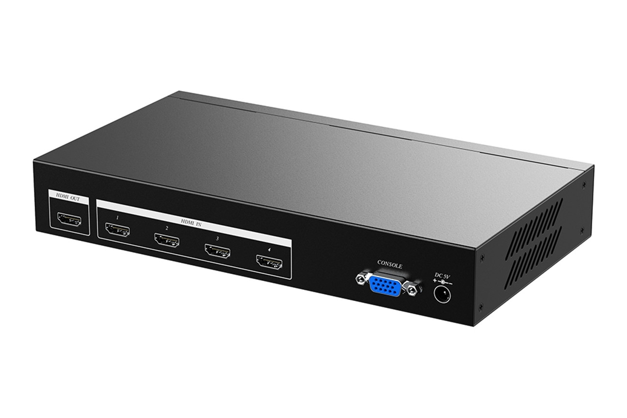4K 5x1 Multimedia HDMI Switcher - 1-DP, 3-HDMI & 1-VGA Inputs, WolfPack