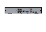 4 Channel Compact 1U, 4PoE, AI, 4K, H.265+, NVR (NO HDD)