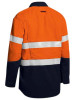 Bisley BSC8075T Taped Two Tone Hi Vis Closed Front Vented Shirt - Long Sleeve
