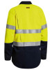 Bisley BSC8075T Taped Two Tone Hi Vis Closed Front Vented Shirt - Long Sleeve