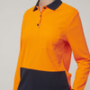 Hard Yakka Womens Long Sleeve Hi Vis Polo - Y08603 Hard Yakka Womens Long Sleeve Hi Vis Polo - Y08603